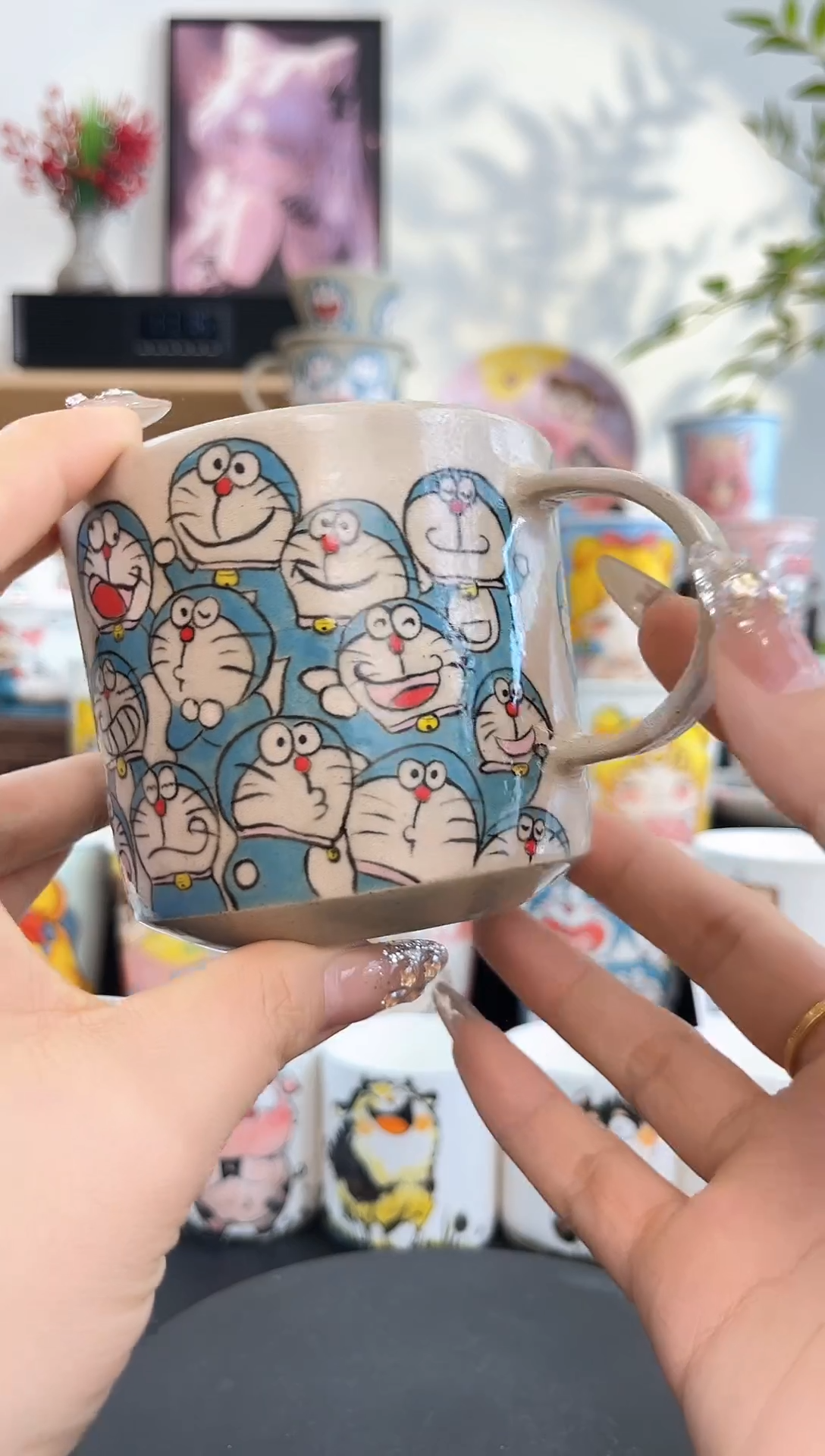 【闪购商品】摆件手工手绘陶瓷小杯杯