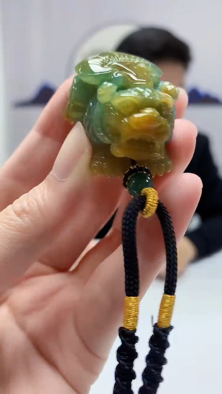 【闪购商品】定制翡翠未镶嵌4917zm-毛货挂件貔貅223