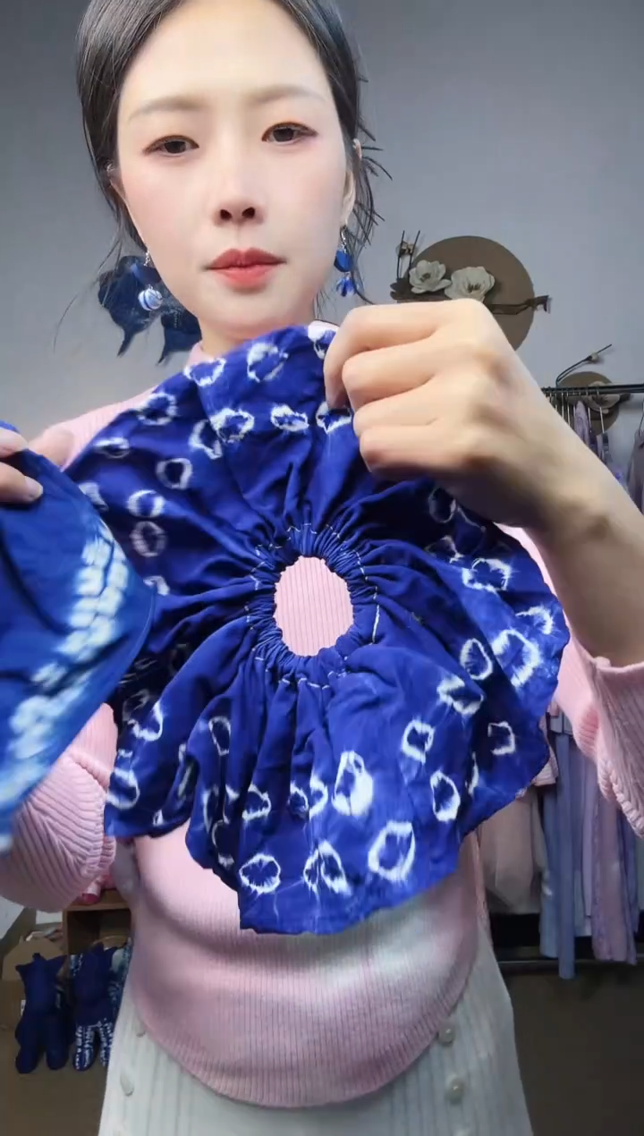 丹大理青纱云染裙子