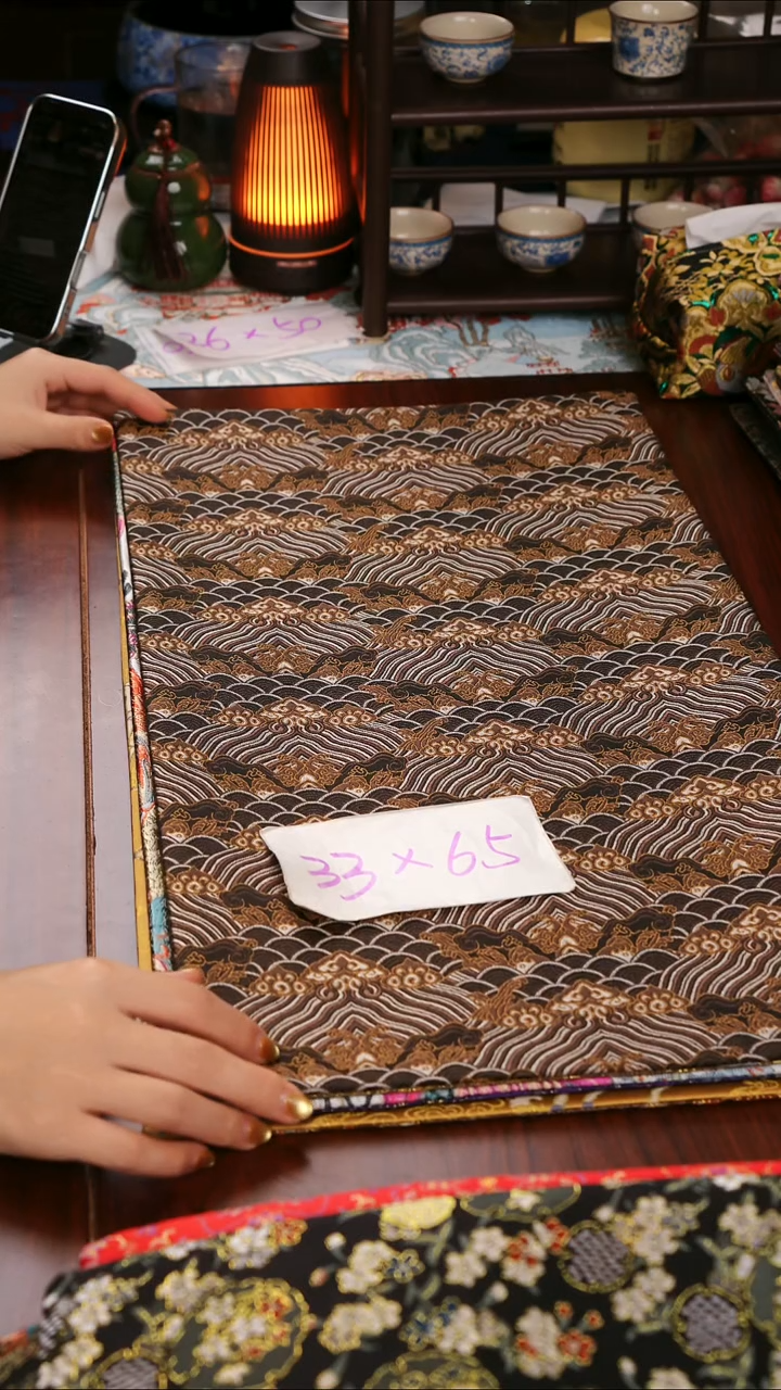 【祥云双面】中国风干泡织锦茶席33*65