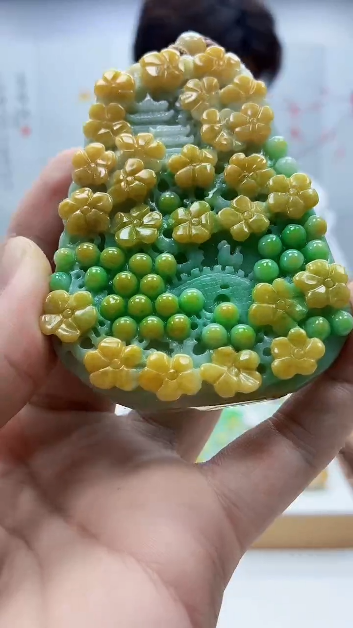 未镶嵌定制翡翠5145bb-毛货挂件37