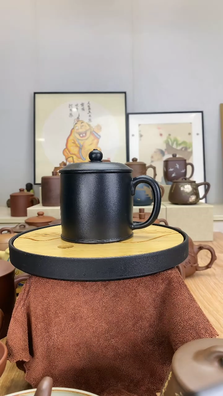 【闪购商品】紫砂茶杯古法焐灰烧紫泥盖杯