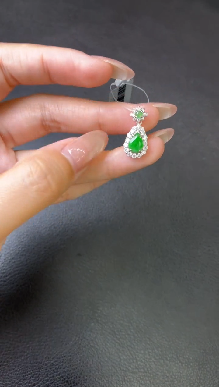 吊坠(不含链)银S925镶嵌翡翠吊坠 多样性发一件