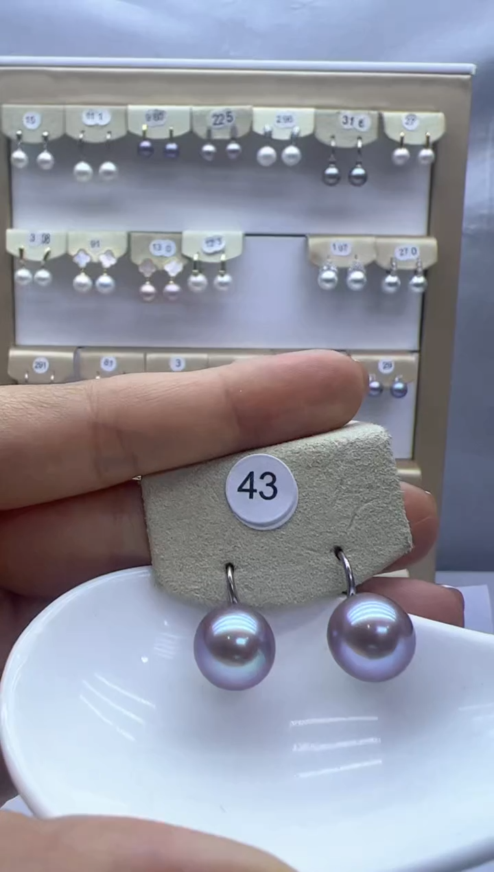 【闪购商品】淡水珍珠耳饰银S925镶嵌43