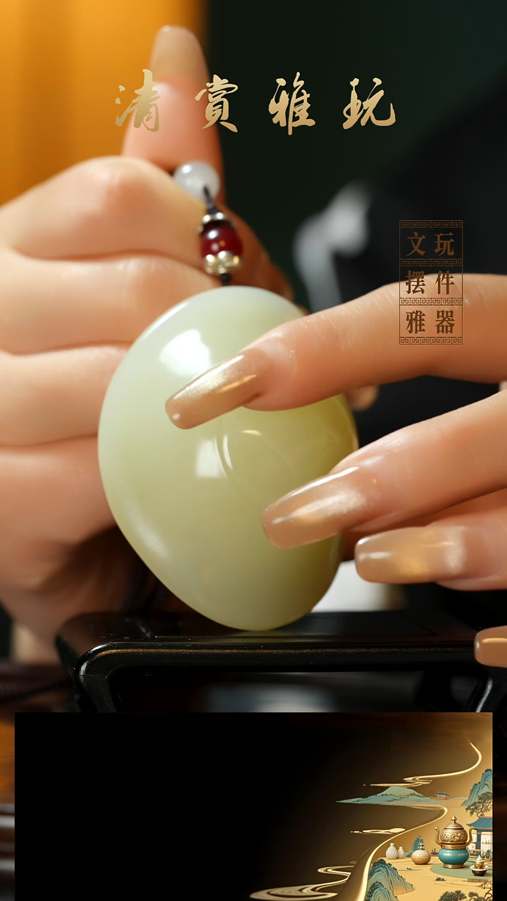 玉《元宝富甲天下》手把件摆件