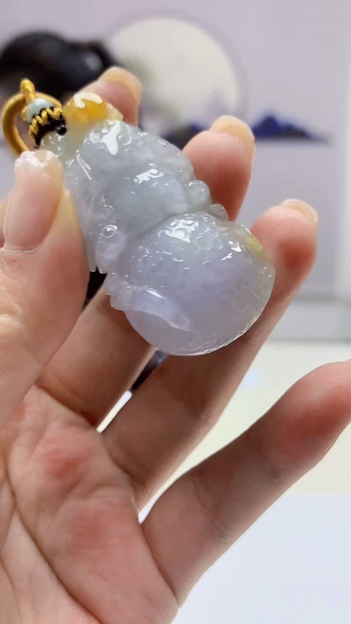 【闪购商品】定制翡翠未镶嵌4902ms-毛货葫芦87