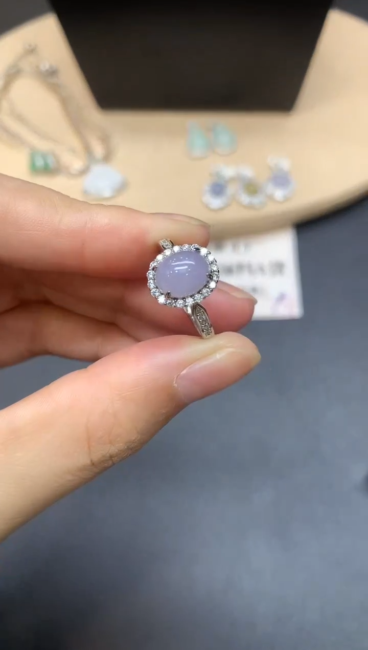 【闪购商品】翡翠戒指银S925镶嵌蛋面【无服务费】