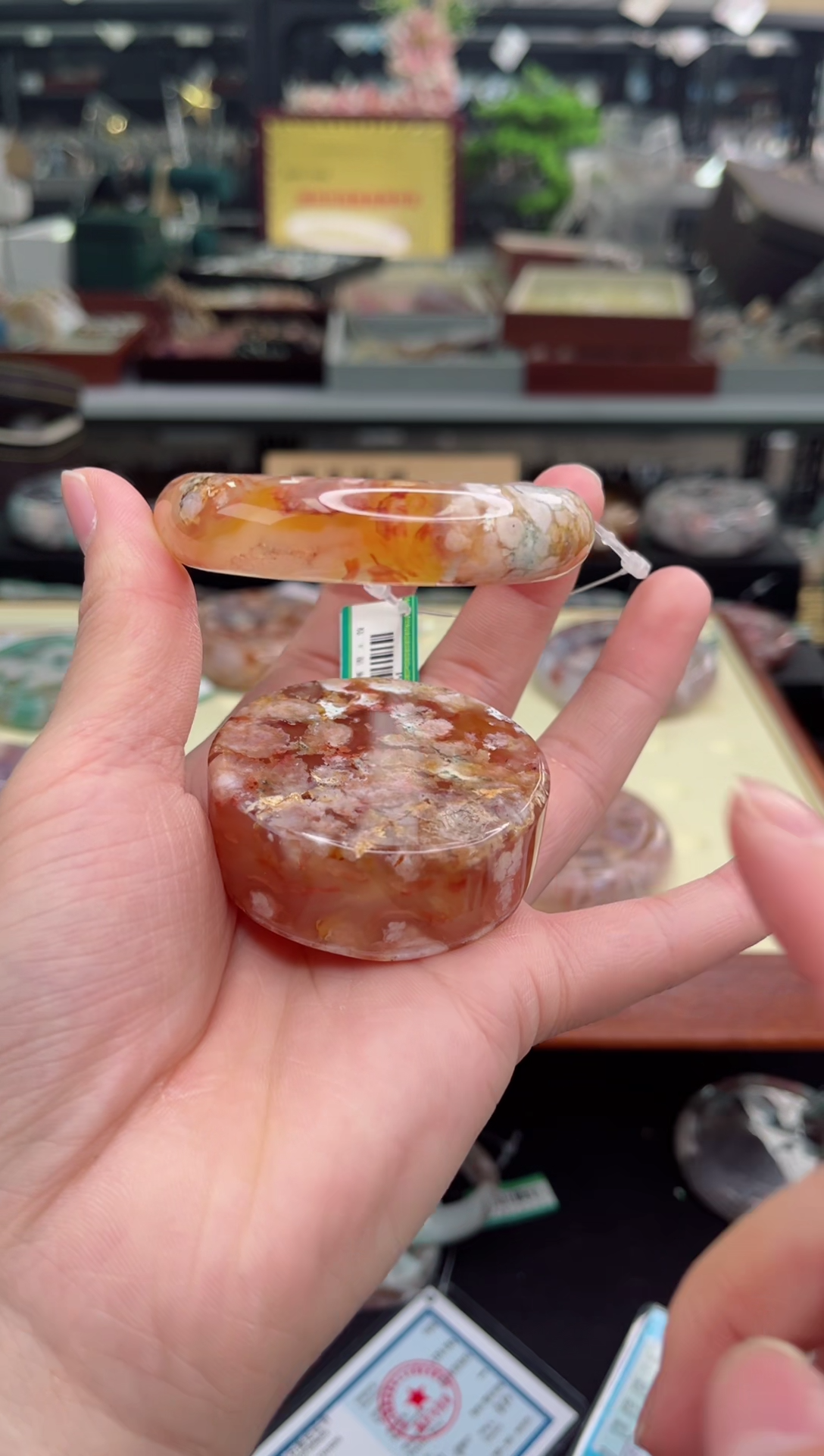 【闪购商品】石英质玉手镯未镶嵌55圈口（赠品镯心）2S9154