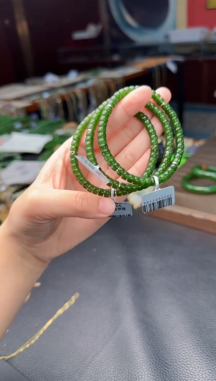 手串未镶嵌和田玉碧玉直切手串 多样性发货拍一发一