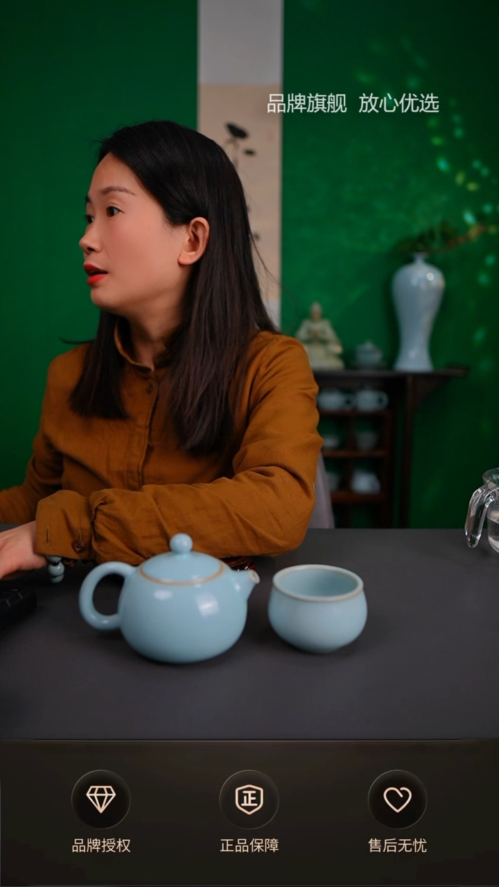 【闪购商品】一级天青新品西施壶送如意杯