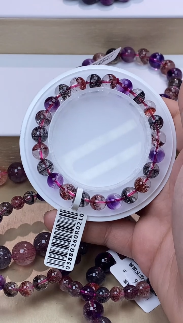 【闪购商品】水晶手链未镶嵌黑加仑超七7m+