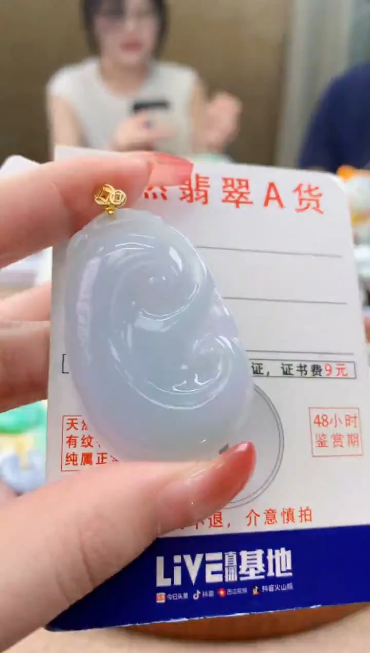 颈饰未镶嵌翡翠天然A货翡翠挂件  