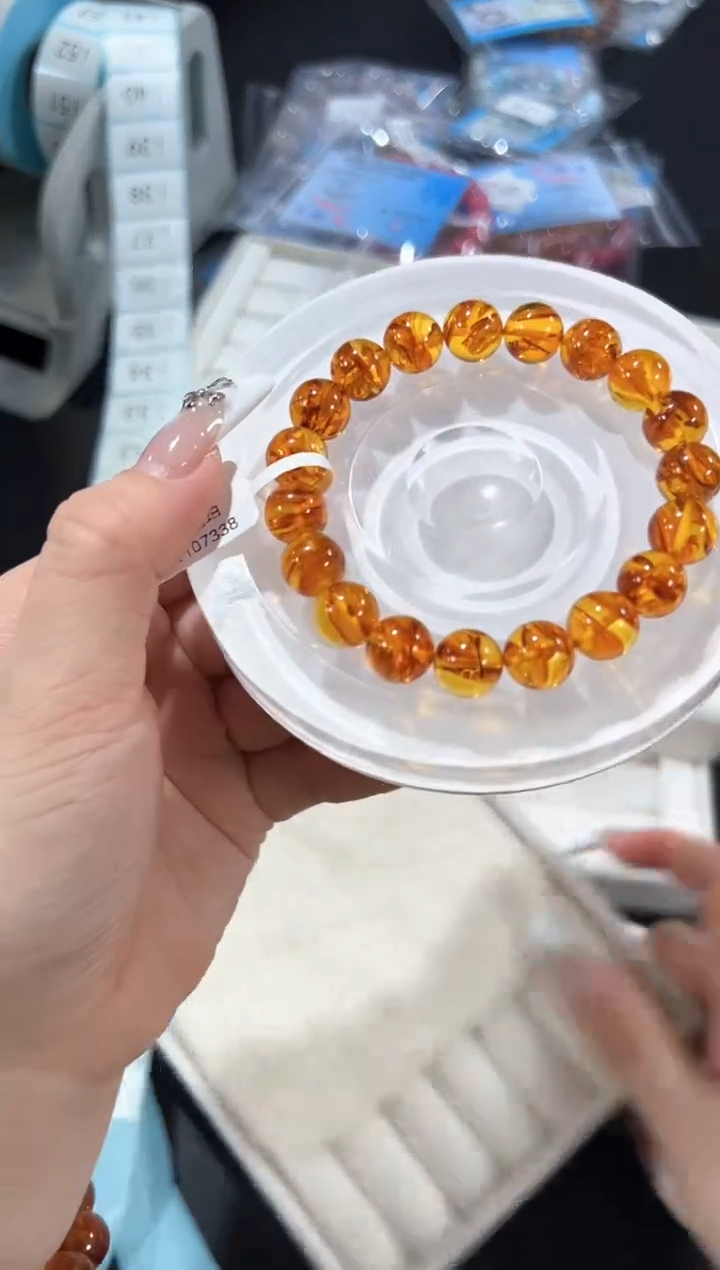 手链琥珀（花珀）未镶嵌22i多样性发其一【1条】默认微瑕