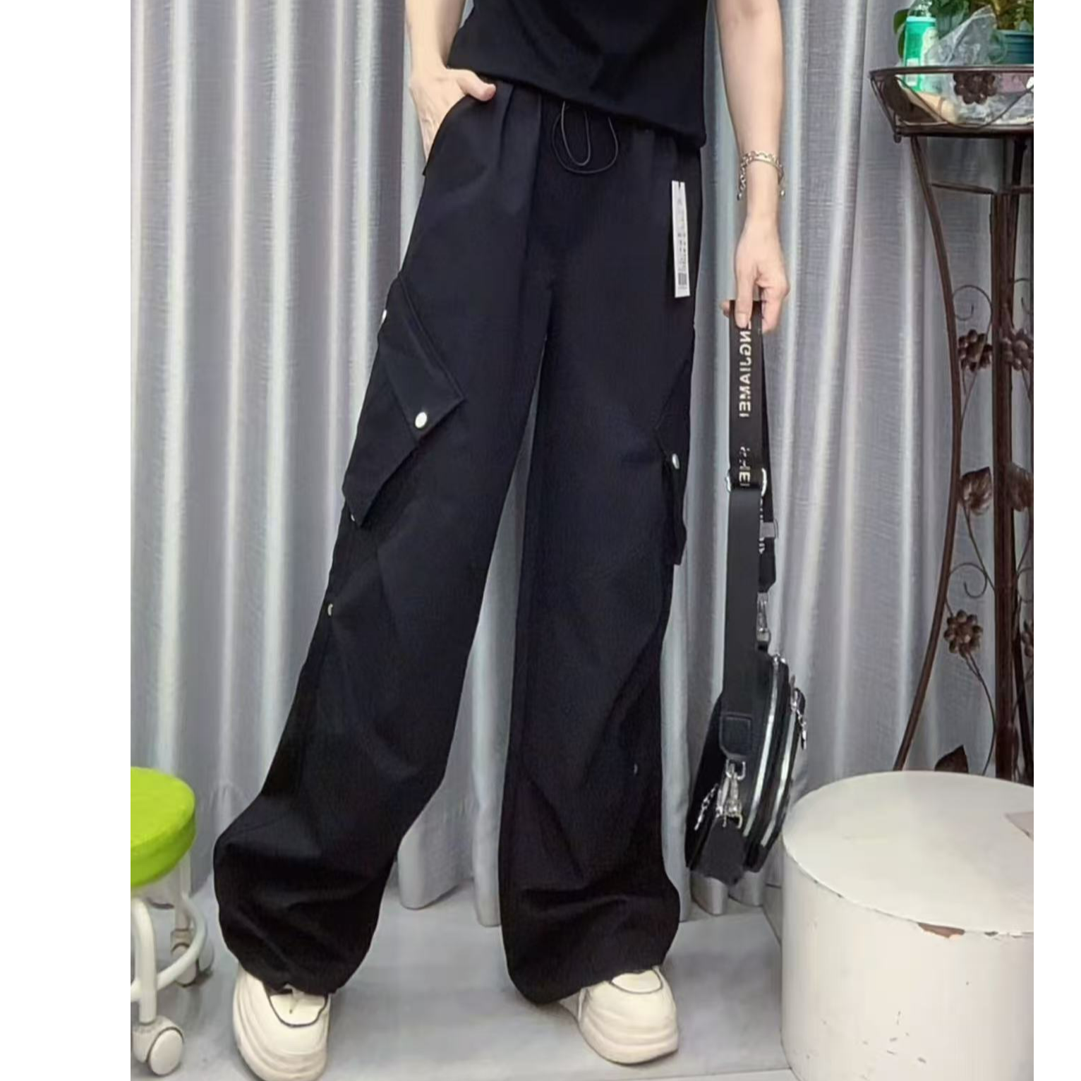 【懂你吴姐】601新款秋季松紧带腰休闲工装裤