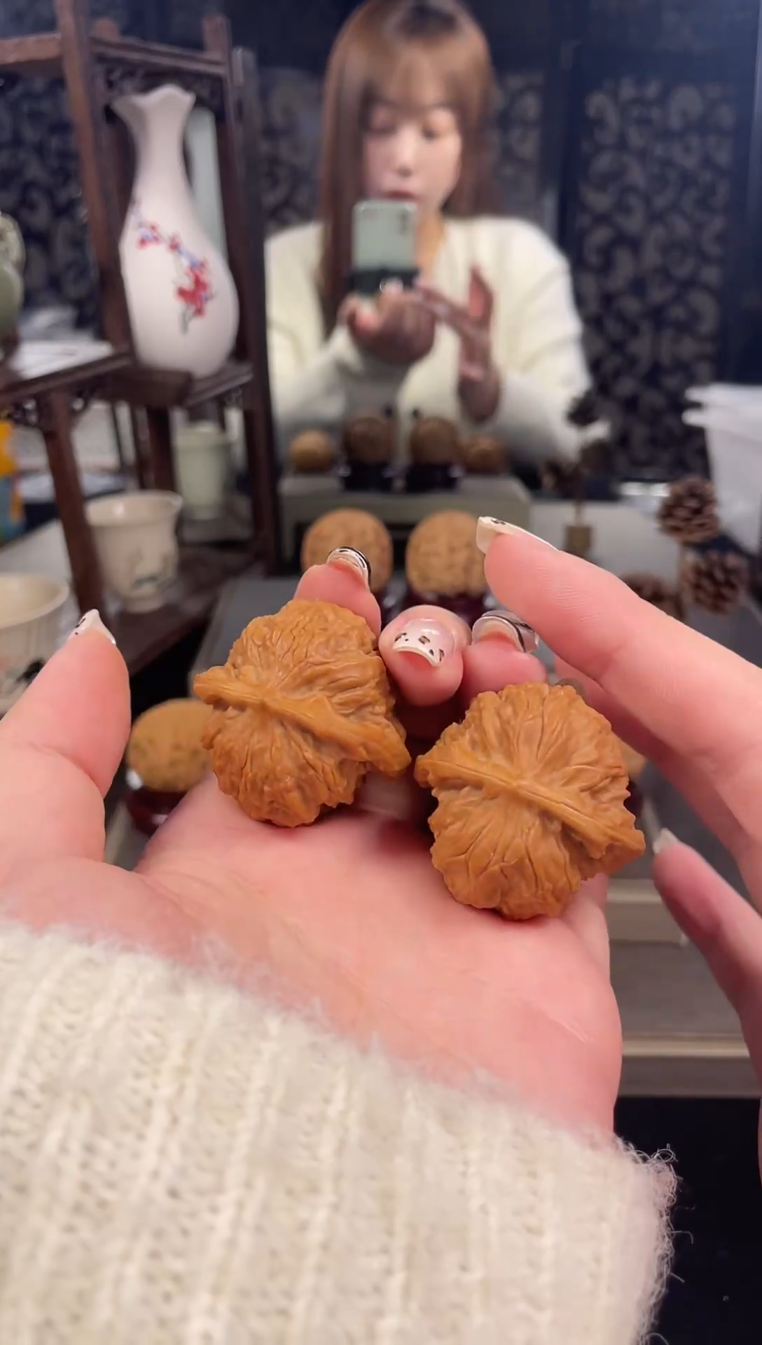 【闪购商品】文玩核桃把件野狼36尺-33