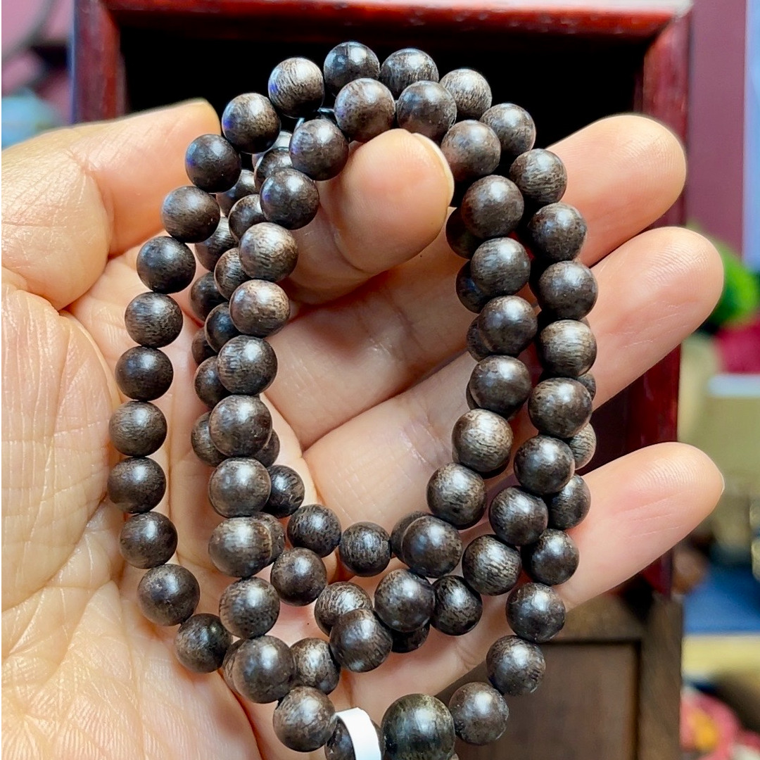 【闪购】沉香 越南芽庄白奇楠L击老料长串6MM-014