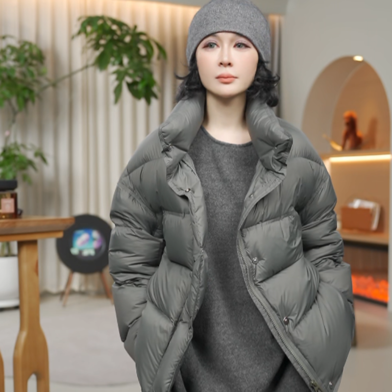 【冰岛日记】进口白鹅绒蓬松保暖泡芙羽绒服 MJ058-1