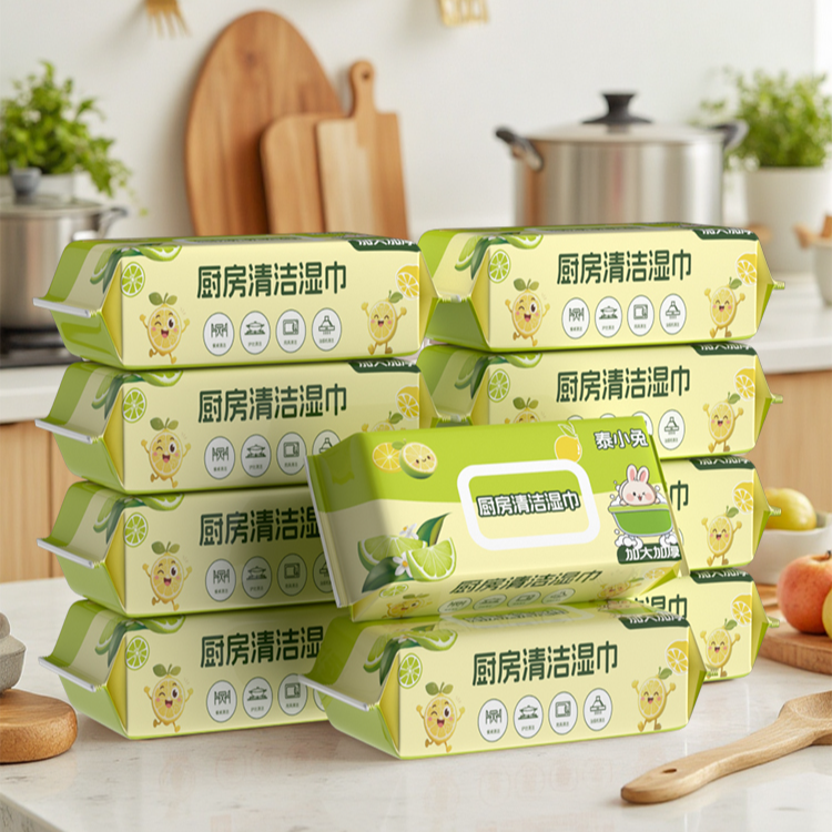 【两亲家补贴】 厨房湿巾加厚泰小兔厨房湿纸巾去油去污DDG