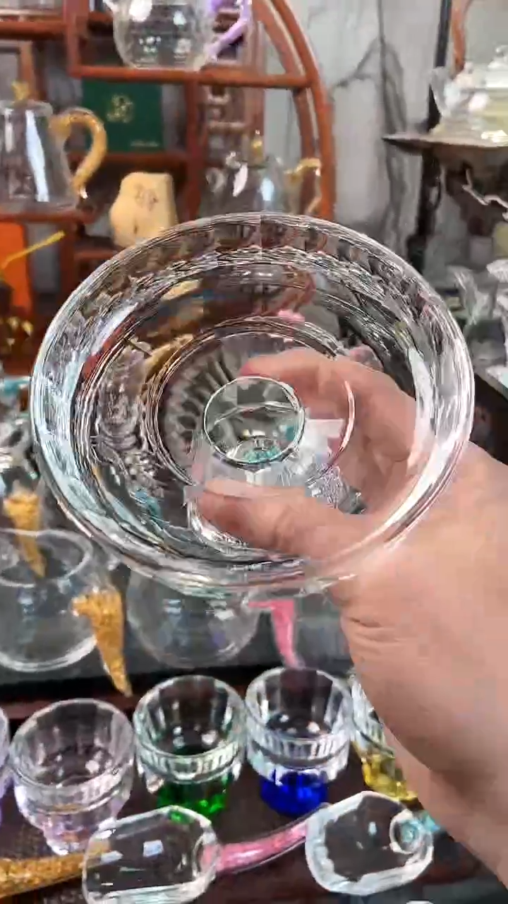 【闪购商品】玺宴新款水晶点心碟绿松石