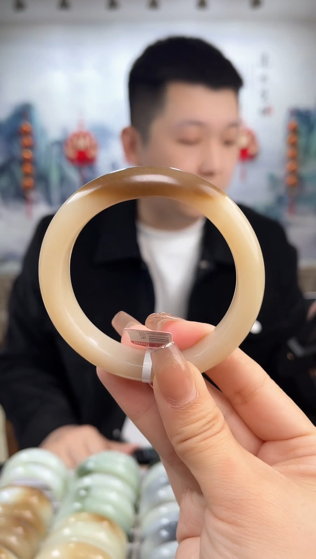 【闪购商品】和田玉手镯未镶嵌57+圈口5296