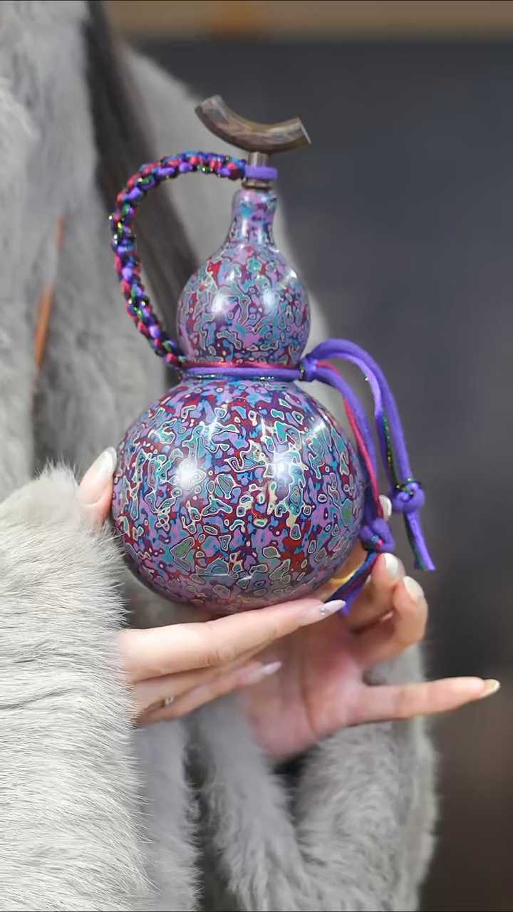 【闪购商品】XJ236漆艺酒葫芦不包手串及旋转底座