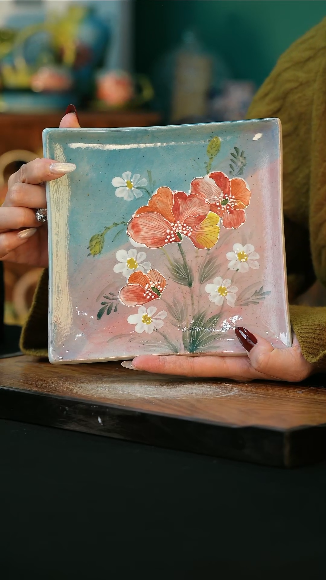 【闪购商品】杯手绘心瓷陶瓷浮力