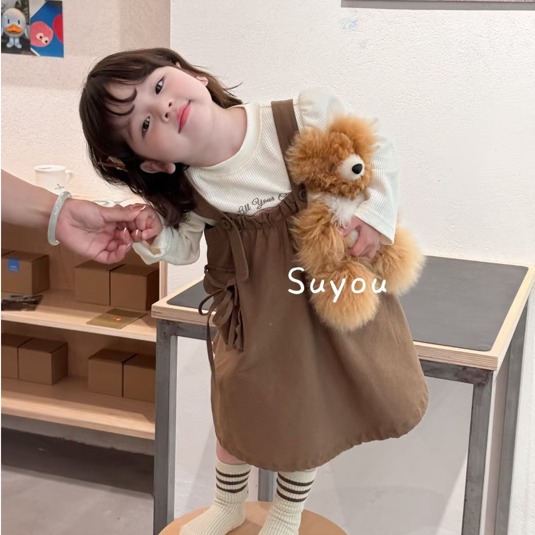 863228汐小瑶春款背带裙套装