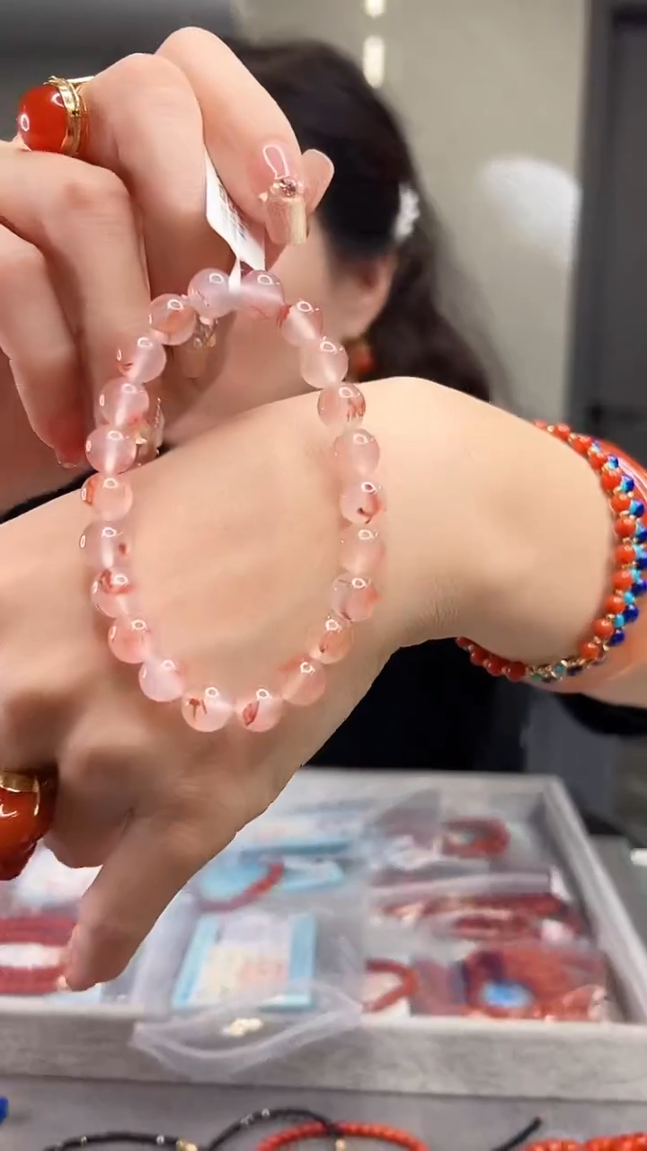 【闪购商品】南红玛瑙冰飘圆珠手串未镶嵌8mm