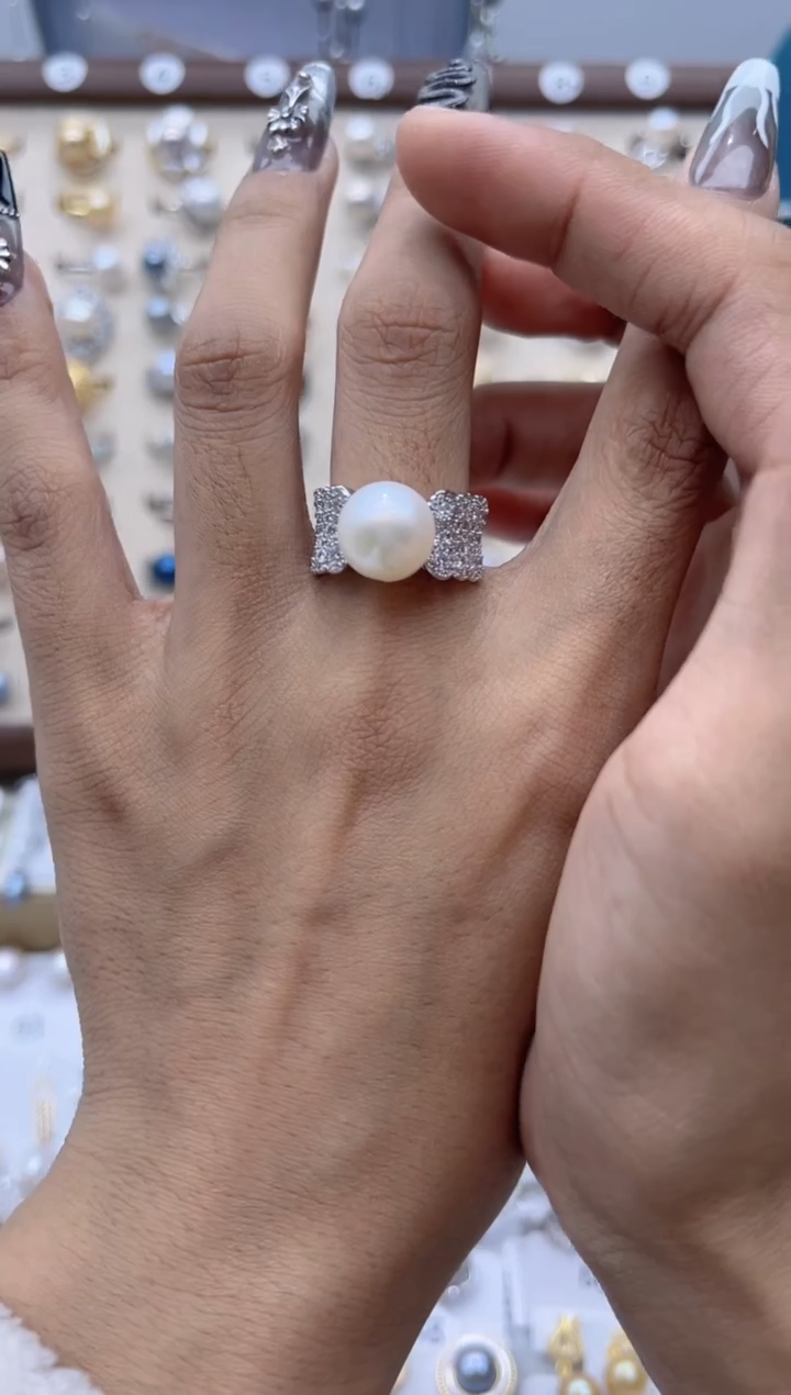 【闪购商品】淡水珍珠戒指合金23