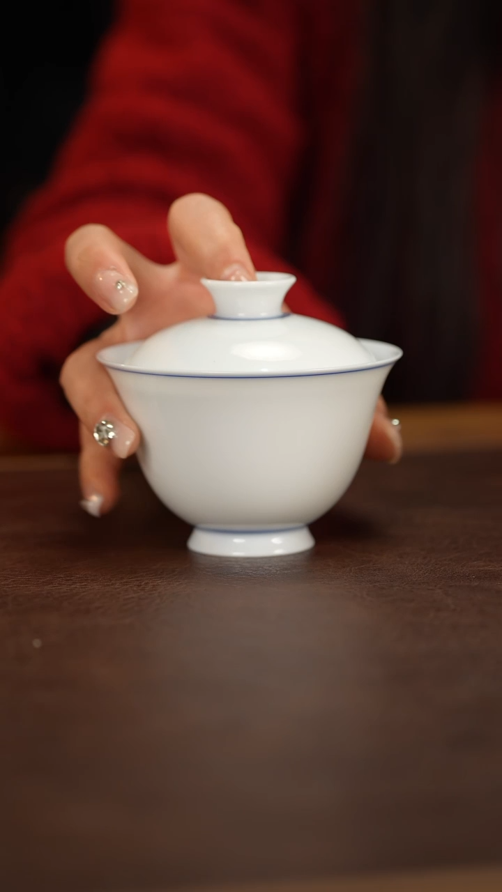 【闪购商品】博瑞堂薄胎元宝盖碗