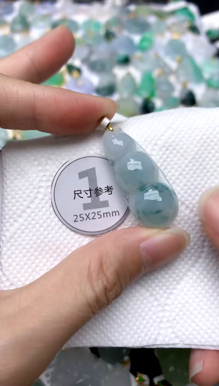 颈饰银S925镶嵌翡翠天然A货翡翠