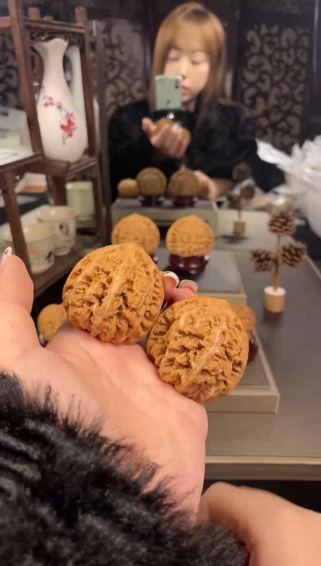 【闪购商品】文玩核桃把件大粗筋46尺-13