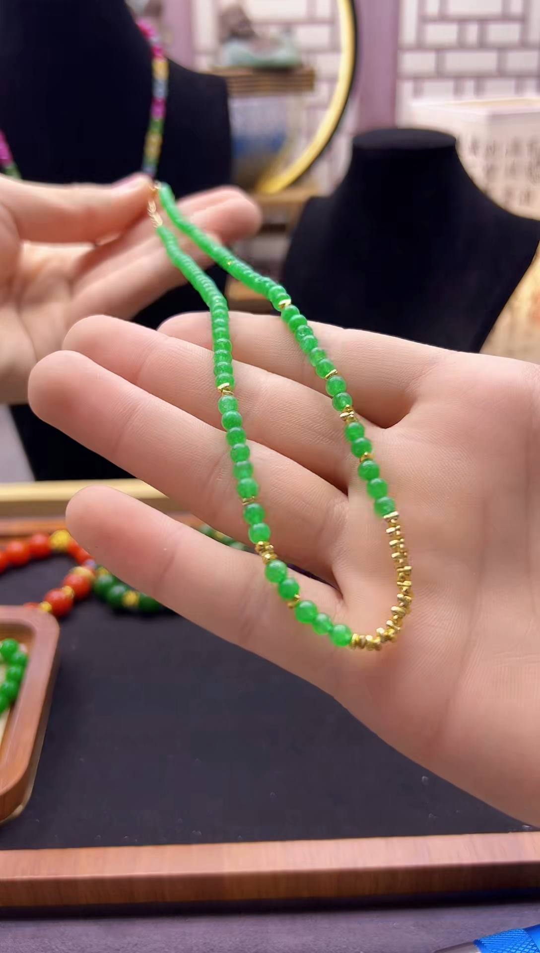 【闪购商品】翡翠颈饰14K金镶嵌X114       