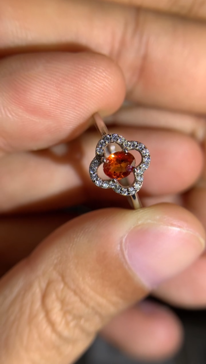 【闪购商品】蓝宝石戒指银S925镶嵌天然