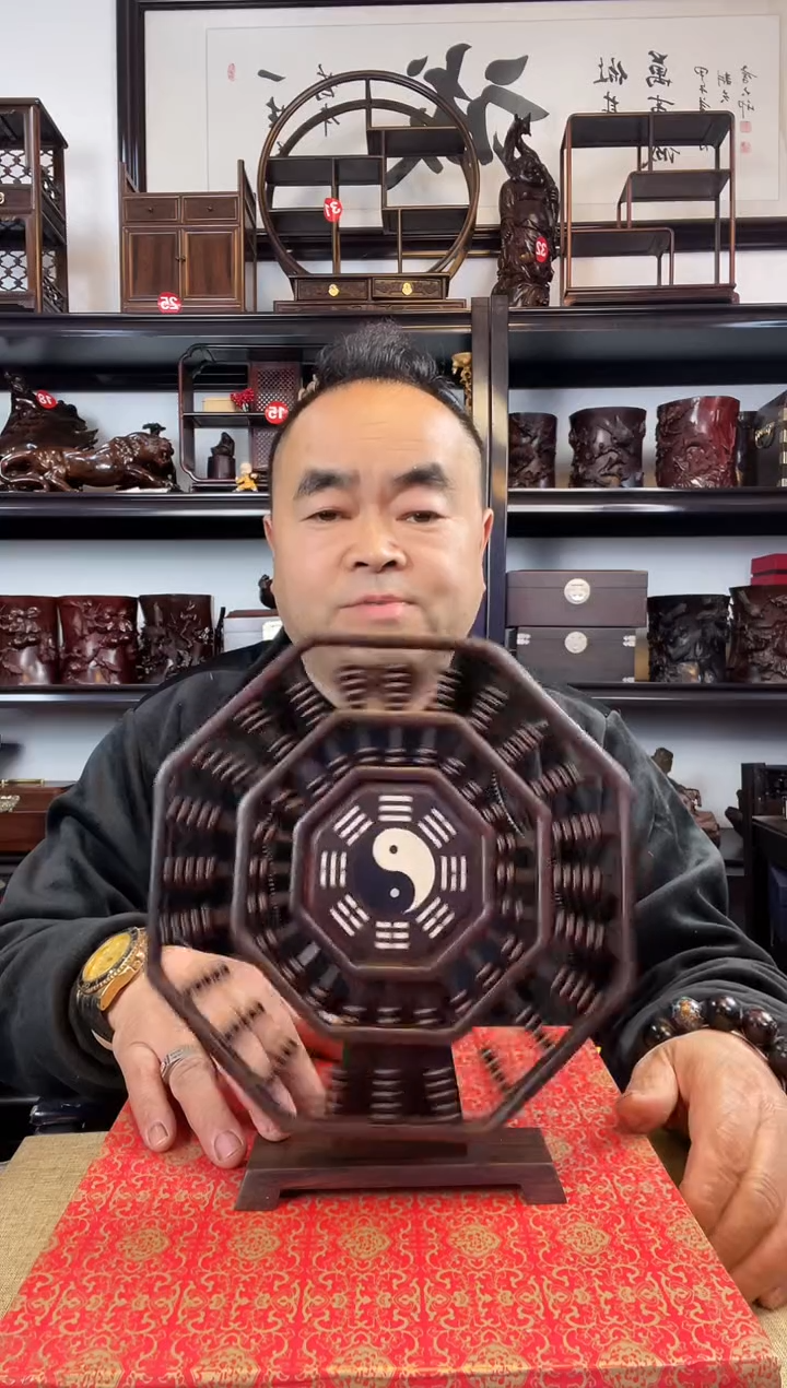 木老李红木工艺品八卦算盘
