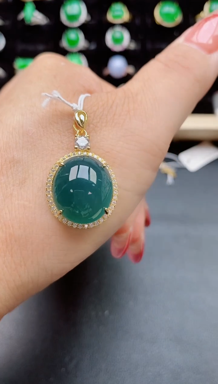 【闪购商品】翡翠吊坠(赠链)银S925镶嵌321321