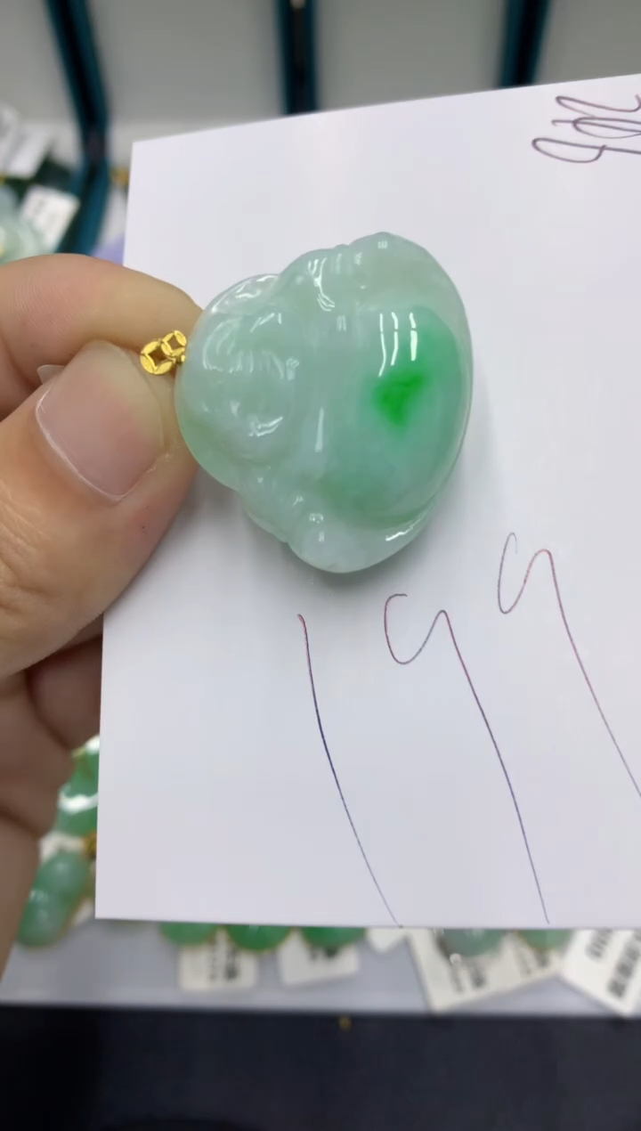 【闪购商品】翡翠颈饰18K金镶嵌翡翠