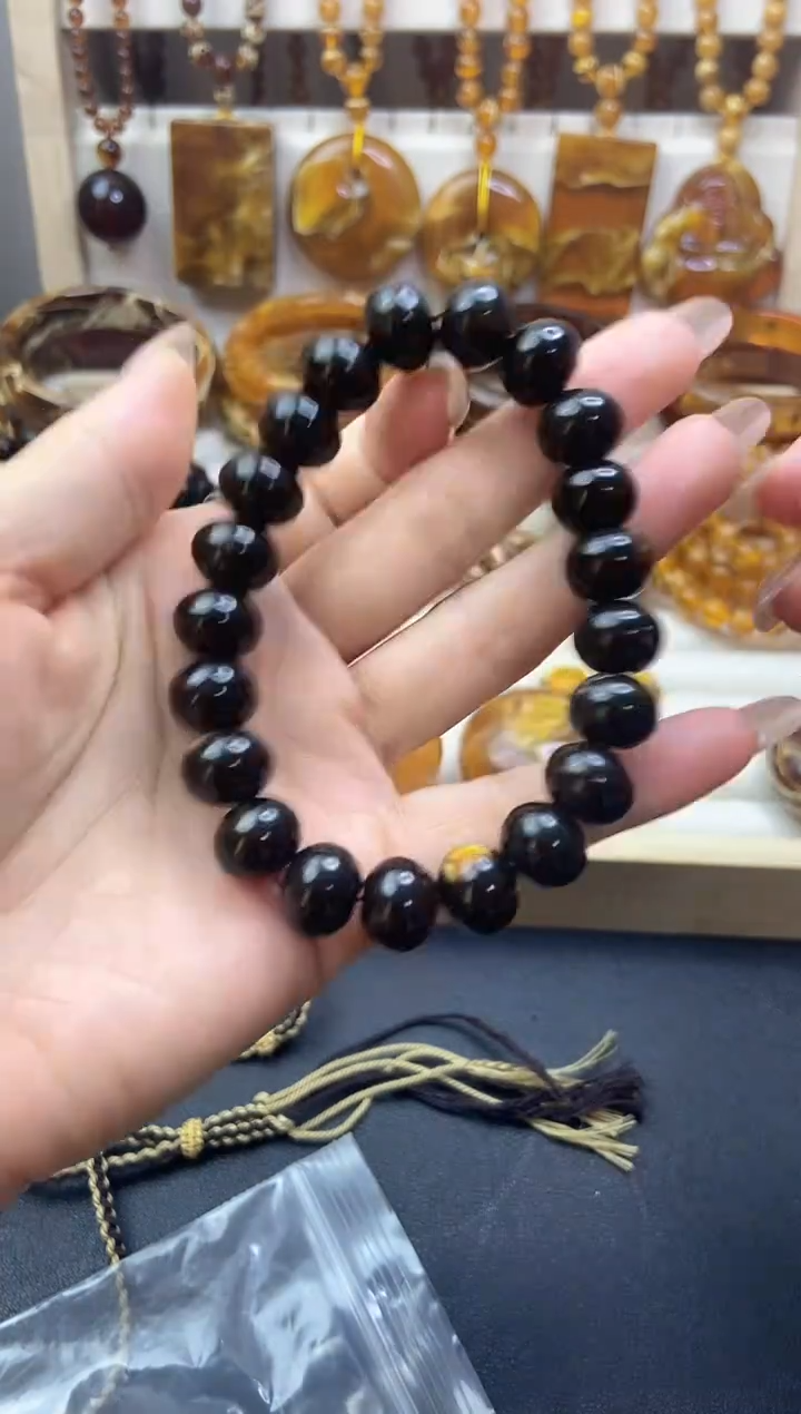 无非金属药珀算盘珠卡12微瑕