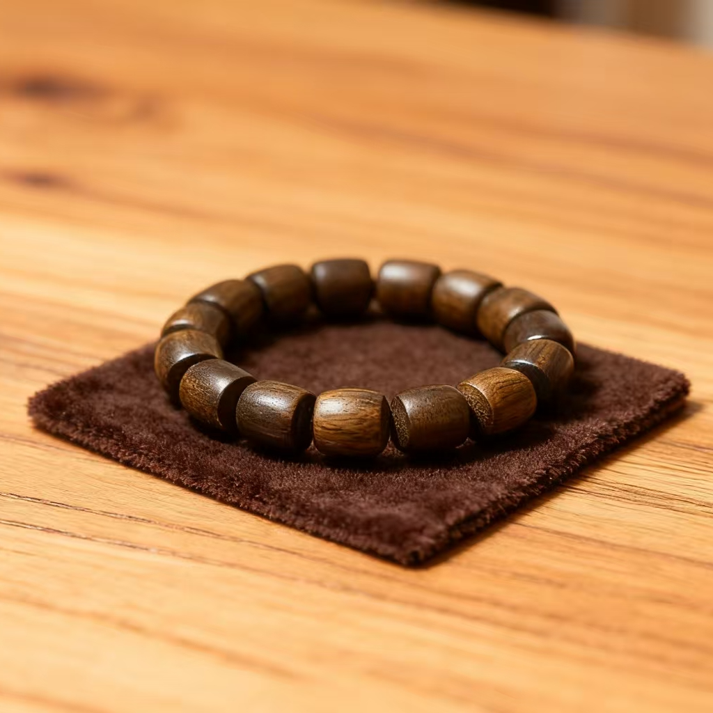 增香沉香木天然老料素桶珠单圈634【无礼盒】