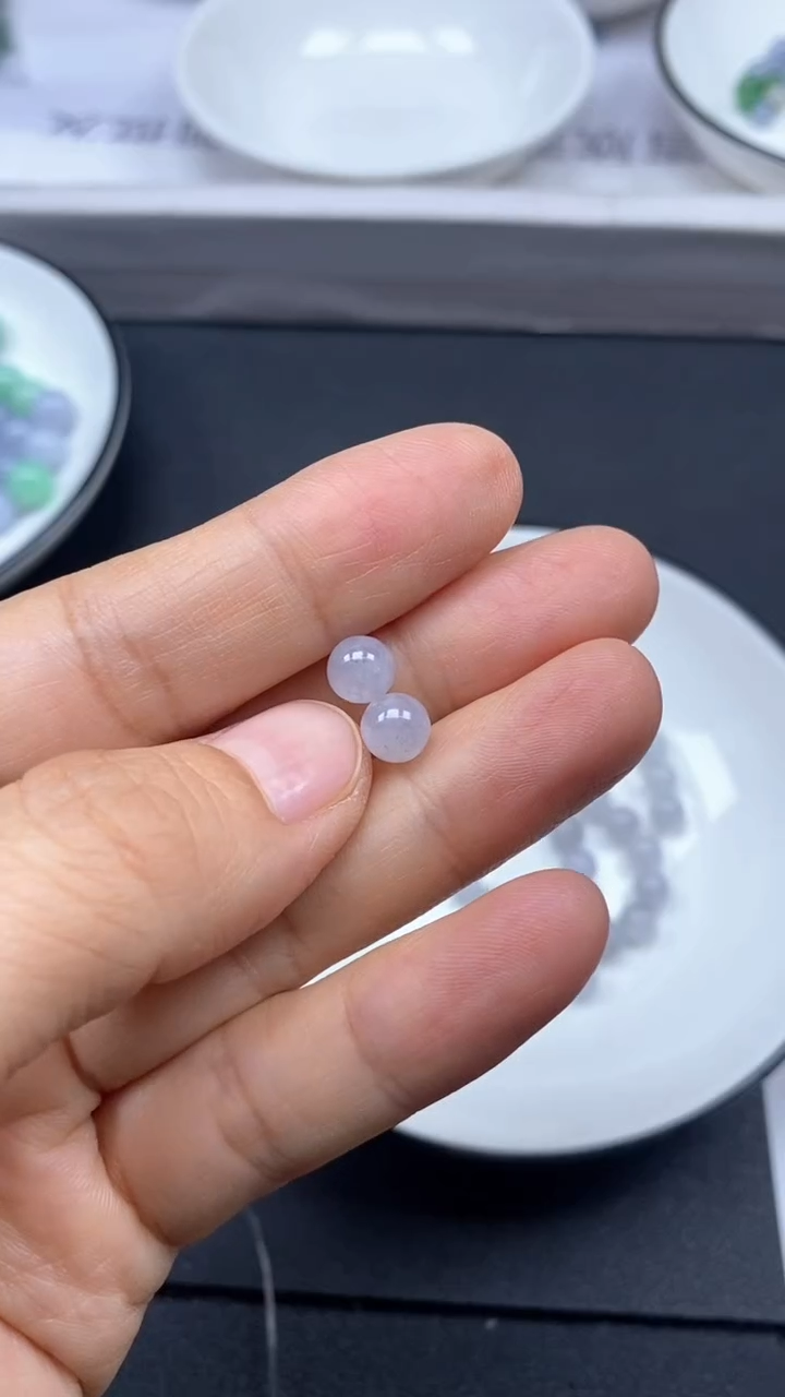 颈饰未镶嵌翡翠雪欣散珠定制diy