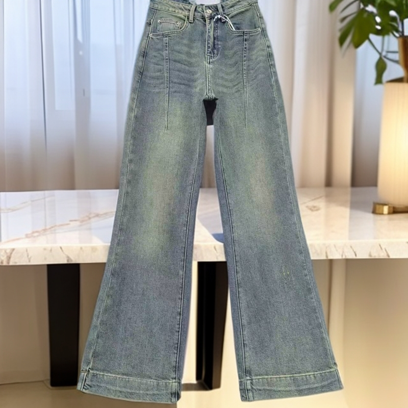 二师兄牛仔时尚拖拉裤女装百搭潮流设计11168款M3