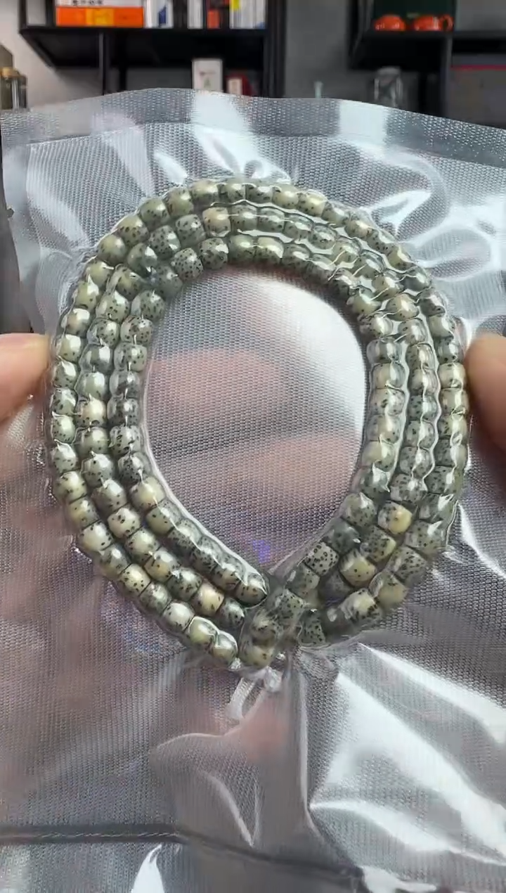 手串星月菩提0690原生态星月菩提直切长串6mm左右