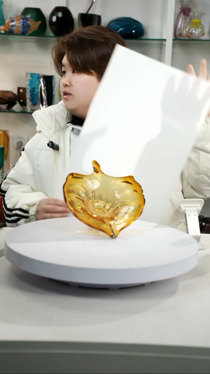 【闪购商品】琉璃【弘扬】长20轻奢琉璃花器微瑕福利