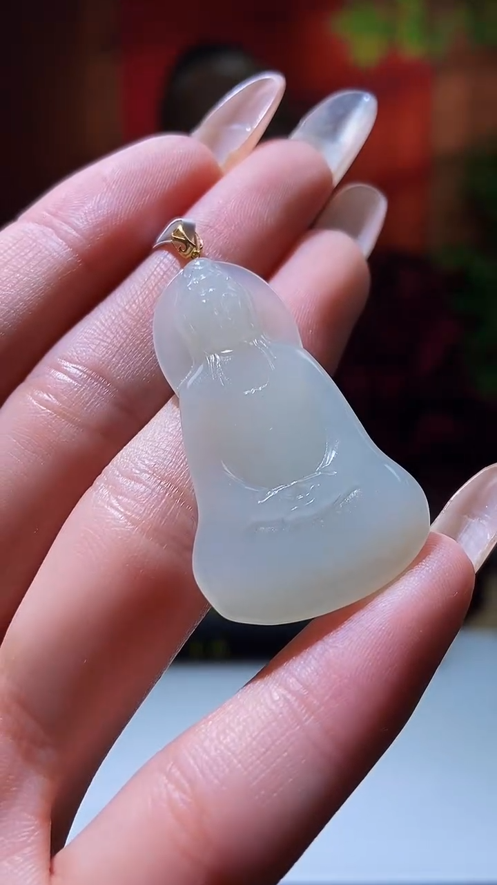 18K金镶嵌定制和田玉定制和田玉链接GS007