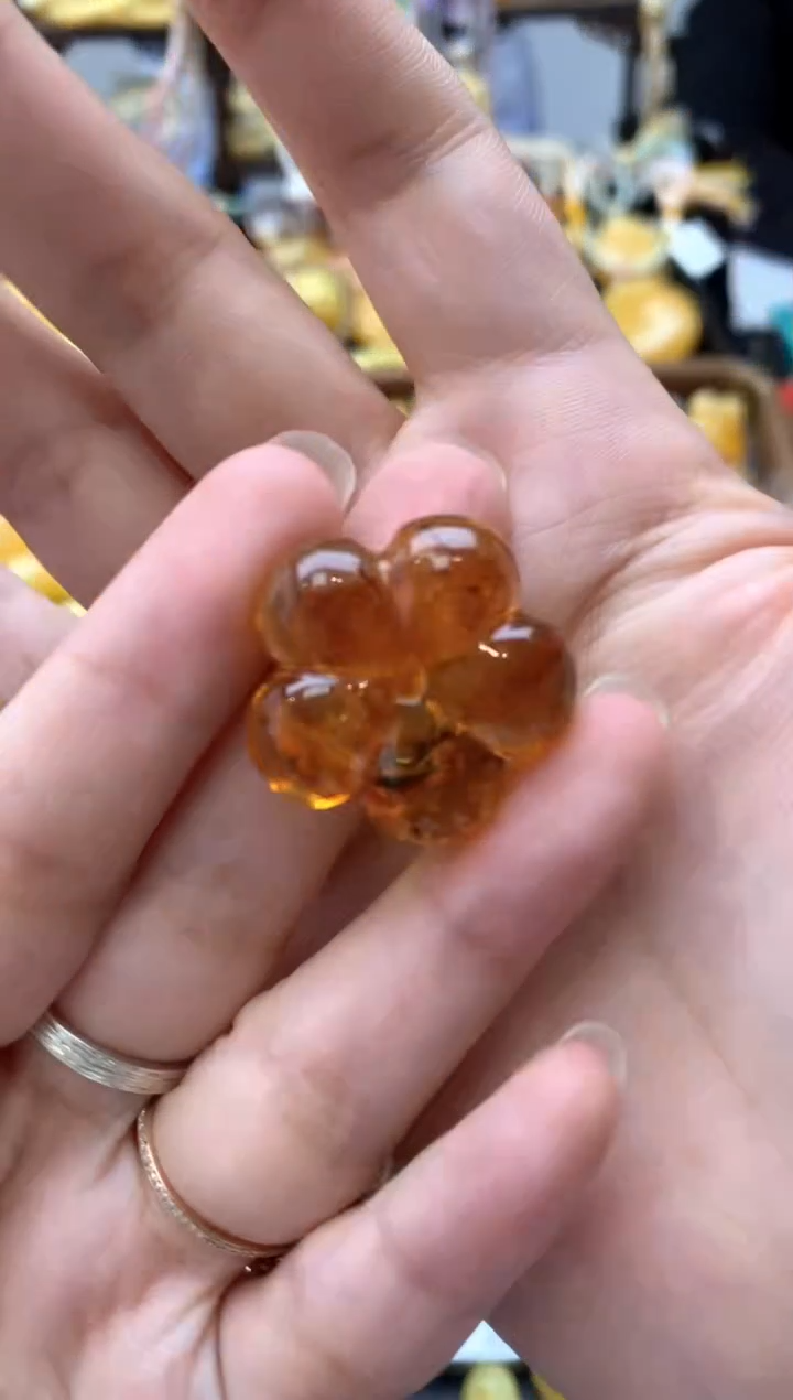 未镶嵌琥珀珠宝奇石115琥珀蜜蜡花粉有纹小坑介意勿拍