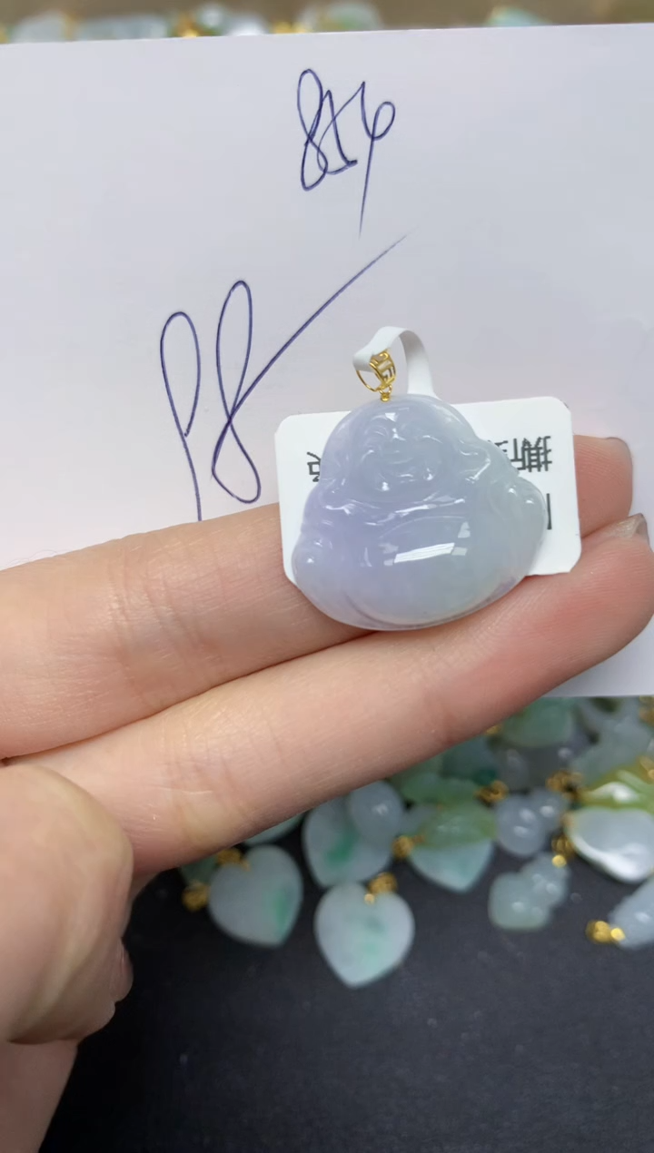 【闪购商品】翡翠颈饰18K金镶嵌 天然翡翠A货