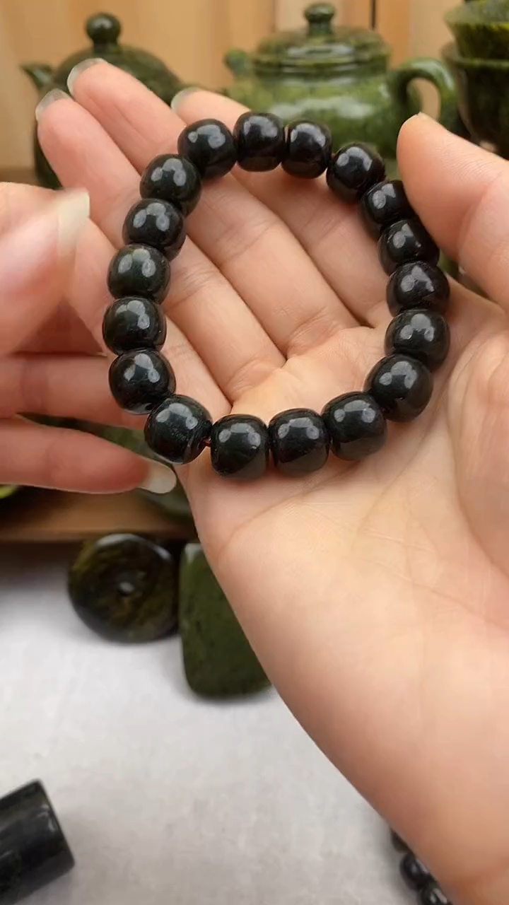 【闪购商品】蛇纹石玉老型珠未镶嵌老型珠