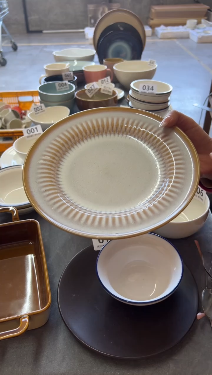新骨瓷046 瑕疵 素彩白 8.25寸盘 