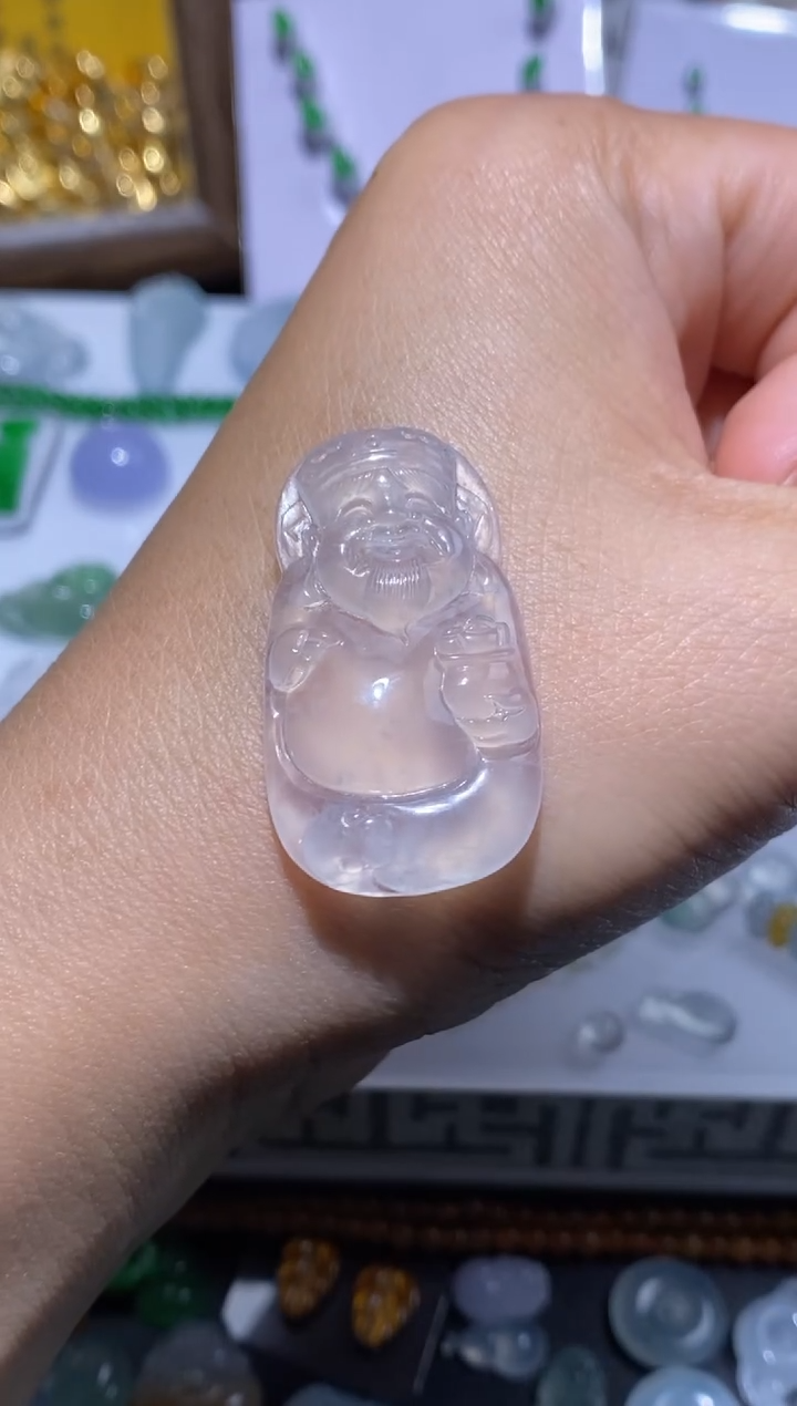 未镶嵌定制翡翠财神34.6*19.4*4.9