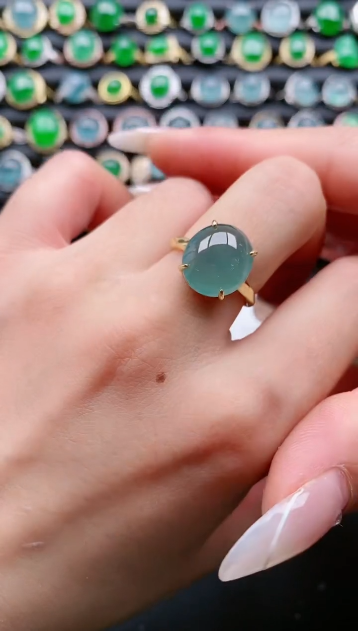 【闪购商品】翡翠戒指银S925镶嵌111111111